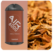 Load image into Gallery viewer, YAMI BAR AIR 6000 puffs Disposable Vape Device 550mAh recharge 14ml  Vanilla Tobacco
