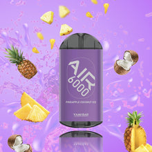Load image into Gallery viewer, YAMI BAR AIR 6000 puffs Disposable Vape Device 550mAh recharge 14ml  PINEAPPLE COCONUT ICE
